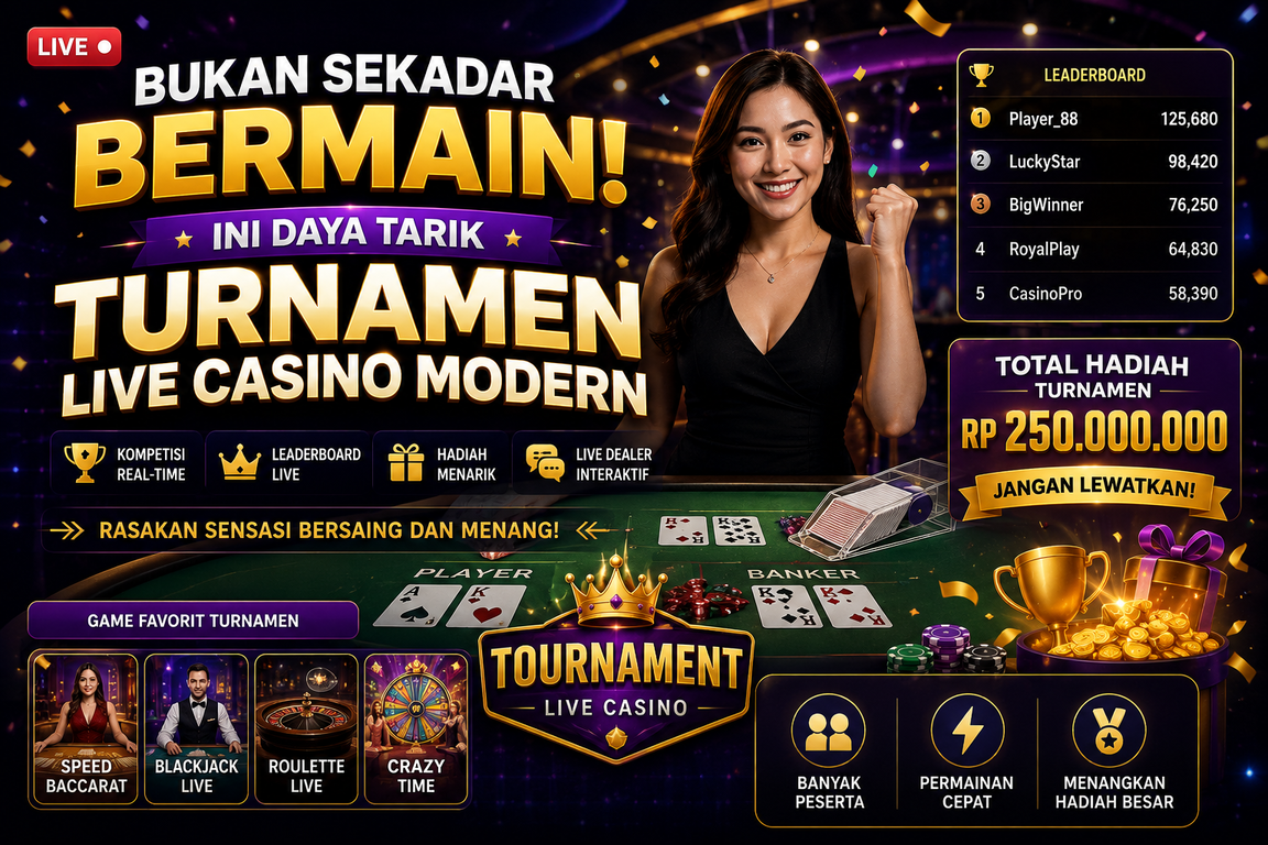 Bukan Sekadar Bermain! Ini Daya Tarik Turnamen Live Casino Modern