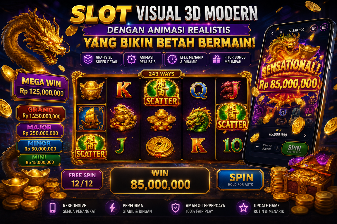 Slot Visual 3D Modern Dengan Animasi Realistis yang Bikin Betah Bermain