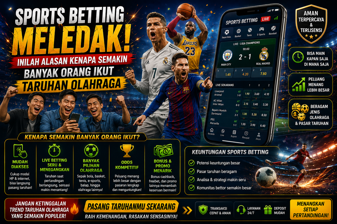 Sports Betting Meledak! Inilah Alasan Kenapa Semakin Banyak Orang Ikut Taruhan Olahraga